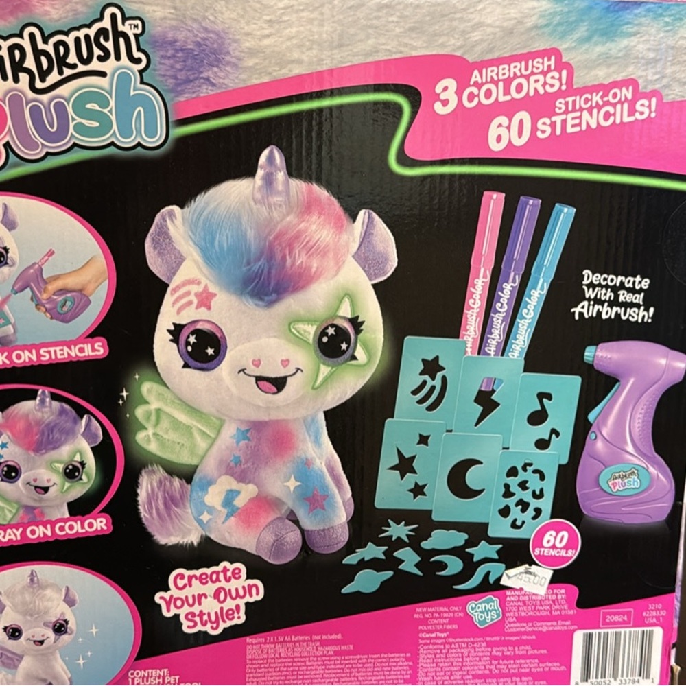 Airbrush Plush Unicorn - Multicolor